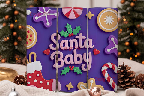 Santa Baby Christmas 20oz Tumbler Sublimation DesignSVG 