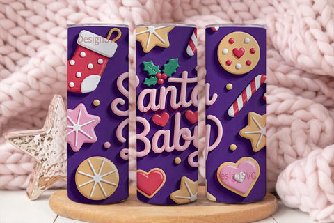 Santa Baby Christmas 20oz Tumbler Sublimation DesignSVG 