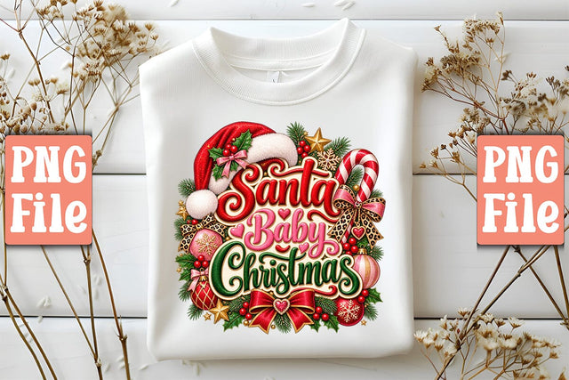 Santa Baby Christmas PNG Sublimation Craftlabsvg24 