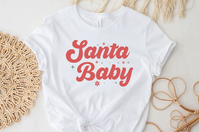 Santa baby, Christmas Quotes Retro Design, Christmas SVG Design, Christmas Shirt, Christmas Sublimation SVG FiveStarCrafting 