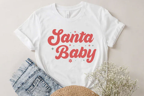 Santa baby, Christmas Quotes Retro Design, Christmas SVG Design, Christmas Shirt, Christmas Sublimation SVG FiveStarCrafting 