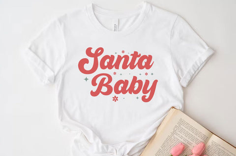 Santa baby, Christmas Quotes Retro Design, Christmas SVG Design, Christmas Shirt, Christmas Sublimation SVG FiveStarCrafting 