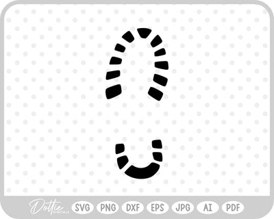 Santa Boot Print Christmas SVG DottieDigitals 