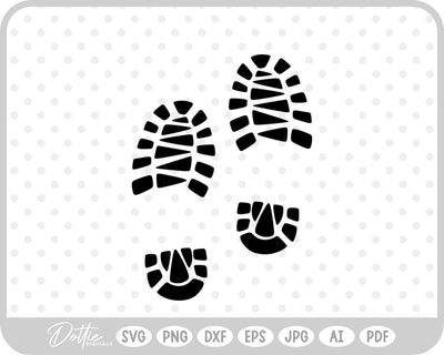 Santa Boot Print Christmas SVG DottieDigitals 