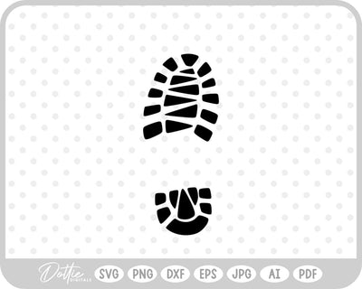 Santa Boot Print Christmas SVG DottieDigitals 