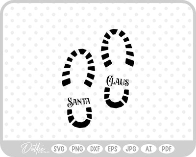 Santa Boot Print Christmas SVG DottieDigitals 