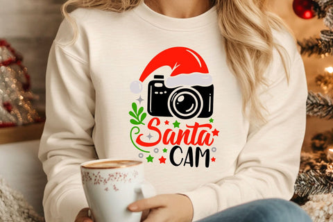 Santa Cam| Funny Christmas Santa SVG Cutting Files. SVG CosmosFineArt 