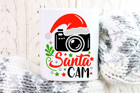 Santa Cam| Funny Christmas Santa SVG Cutting Files. SVG CosmosFineArt 