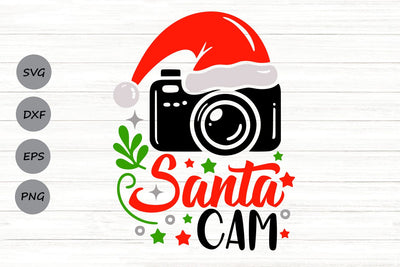 Santa Cam| Funny Christmas Santa SVG Cutting Files. SVG CosmosFineArt 