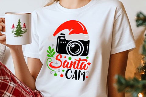 Santa Cam| Funny Christmas Santa SVG Cutting Files. SVG CosmosFineArt 