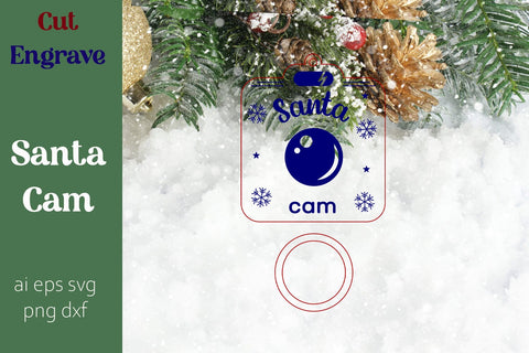 Santa cam svg, Christmas ornament Laser engraving SVG AnastasiyaArtDesign 