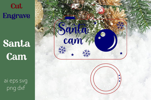 Santa camera svg, Christmas ornament Laser engraving SVG AnastasiyaArtDesign 
