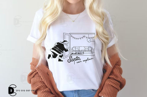 Santa Can Explain, Christmas Quote SVG Design SVG FiveStarCrafting 