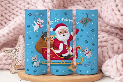 Santa Cats Christmas 20oz Tumbler Wrap Sublimation DesignSVG 