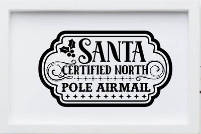 Santa certified north pole airmail SVG Angelina750 