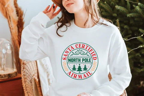 Santa certified north pole airmail SVG Angelina750 