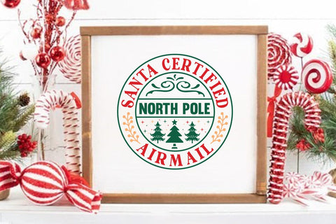 Santa certified north pole airmail SVG Angelina750 