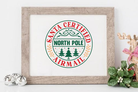 Santa certified north pole airmail SVG Angelina750 