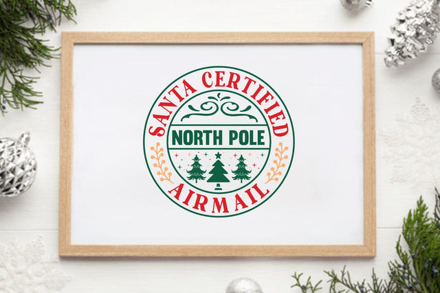 Santa certified north pole airmail SVG Angelina750 