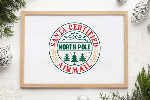 Santa certified north pole airmail SVG Angelina750 