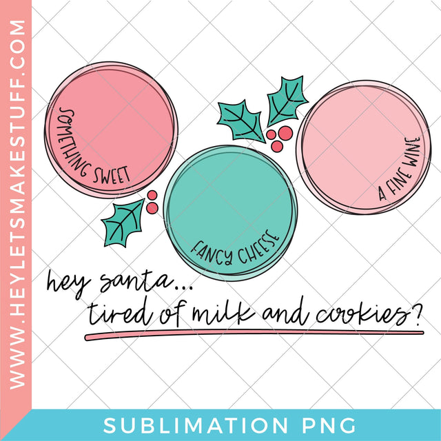 Santa Cheese Tray - Sublimation Sublimation Hey Let's Make Stuff 