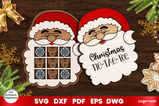 Santa Christmas Tic Tac Toe SVG SvgOcean 