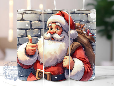 Santa Christmas Tumbler Wrap, Santa Claus Sublimation Design, 20oz Skinny Cute Santa Claus Tumbler PNG Straight Tapered, Digital Download Sublimation ToriDesigns 