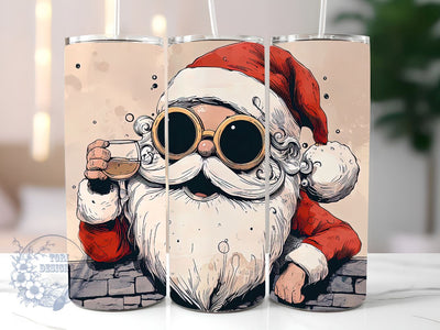 Santa Christmas Tumbler Wrap, Santa Claus Sublimation Design, 20oz Skinny Cute Santa Claus Tumbler PNG Straight Tapered, Digital Download Sublimation ToriDesigns 