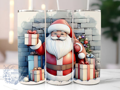 Santa Christmas Tumbler Wrap, Santa Claus Sublimation Design, 20oz Skinny Cute Santa Claus Tumbler PNG Straight Tapered, Digital Download Sublimation ToriDesigns 