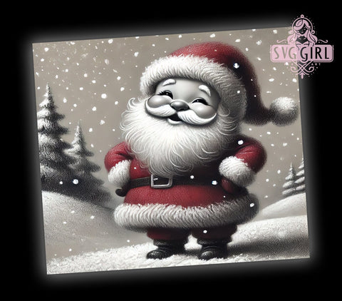 Santa Claus 20oz Tumbler Wrap, Christmas Tumbler, Santa Claus Design, Holiday Drinkware, 20oz Sublimation, Festive Tumbler Wrap, Santa Decor, Christmas Gift Sublimation SvggirlplusArt 