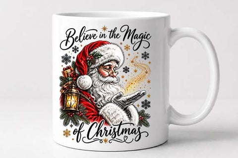 Santa Claus Believe in the Magic of Christmas PNG SVG BillahCrafts 