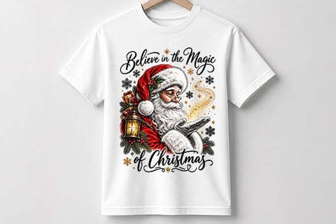 Santa Claus Believe in the Magic of Christmas PNG SVG BillahCrafts 