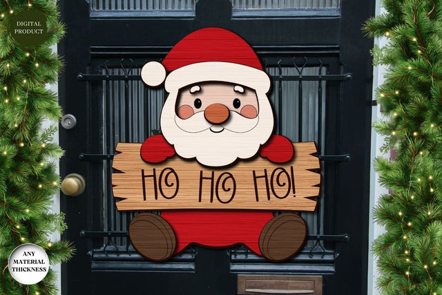 Santa Claus Door Sign Laser Cut SVG SvgOcean 