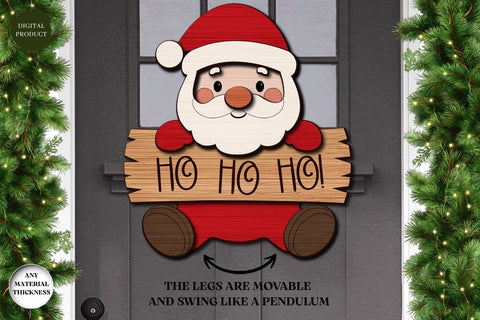 Santa Claus Door Sign Laser Cut SVG SvgOcean 