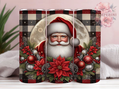 Santa Claus Festive Ornament 20oz Tumbler Wrap, Christmas Ornament, Holiday Theme, Festive Design, Seasonal Illustration, 20oz Tumbler Wrap, Sublimation PNG Sublimation Li Zamperini 