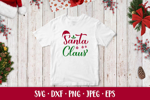 Santa Claus hand lettered SVG. Christmas shirt design SVG LaBelezoka 