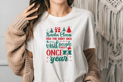 santa claus has the right idea visit people only once a year SVG Angelina750 