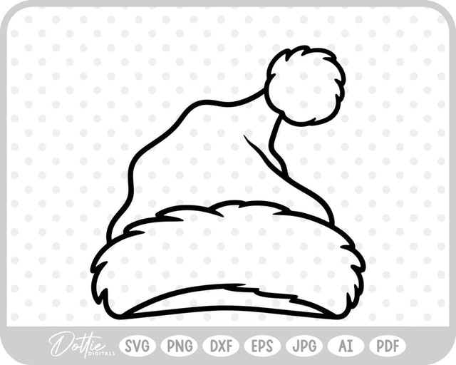 Santa Claus Hat SVG DottieDigitals 