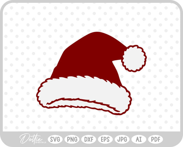 Santa Claus Hat SVG DottieDigitals 