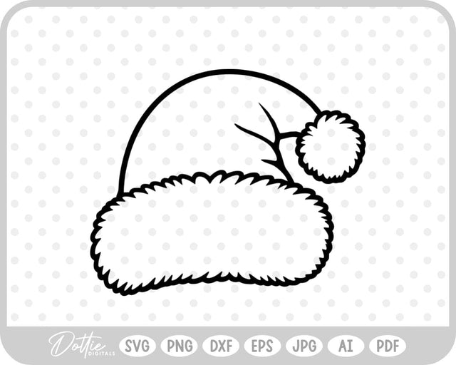 Santa Claus Hat SVG DottieDigitals 