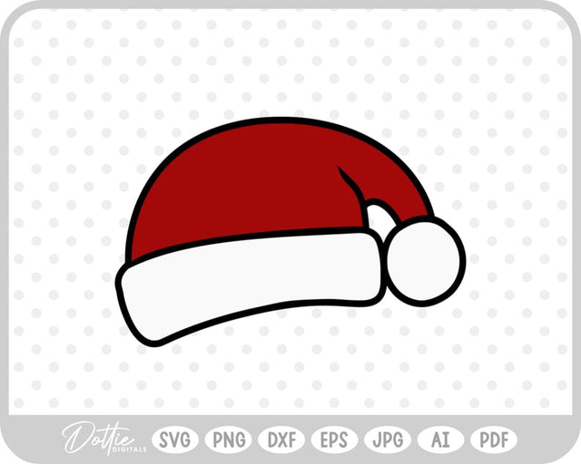 Santa Claus Hat SVG DottieDigitals 