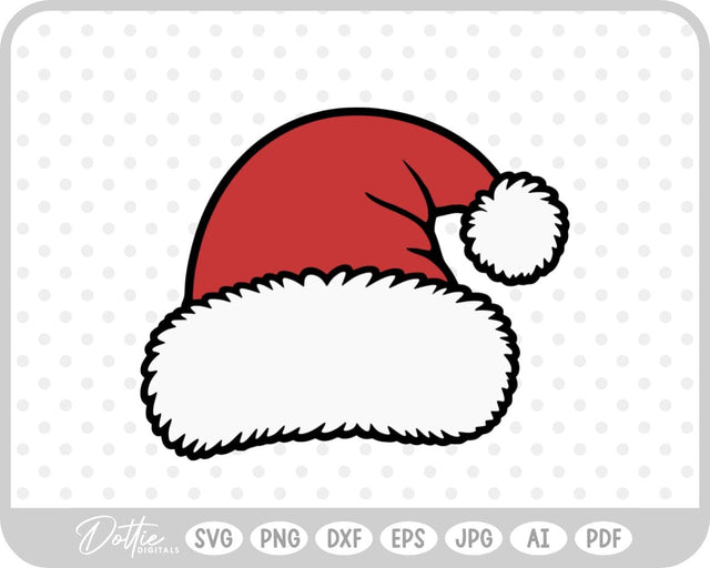 Santa Claus Hat SVG DottieDigitals 