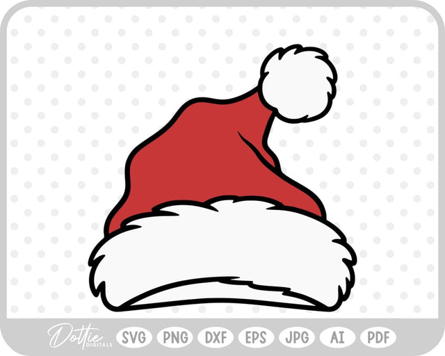 Santa Claus Hat SVG DottieDigitals 