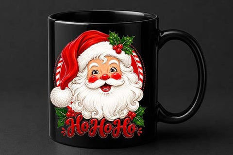 Santa Claus Ho Ho Ho Christmas PNG SVG BillahCrafts 