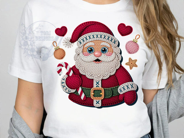 Santa Claus Holiday T-Shirt PNG, Santa Claus, Holiday Style, Christmas Vibes, Winter Fashion, Sublimation PNG, Statement Shirt, Festive Apparel Sublimation ToriDesigns 