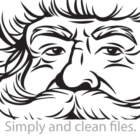 Santa Claus. Merry Christmas or New Year Design. SVG TribaliumArtSF 