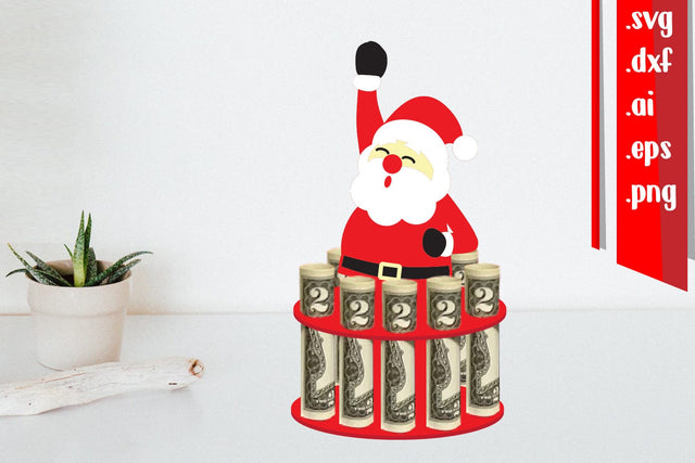 Santa Claus Money Holder | Christmas Money Cake 3D Paper zafrans studio 