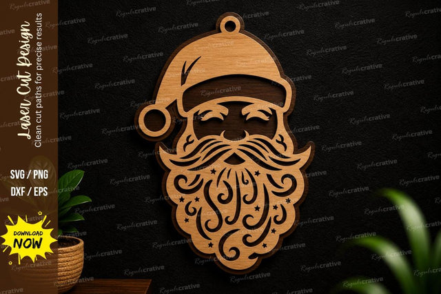 Santa Claus Ornament Laser Cut SVG SVG Regulrcrative 