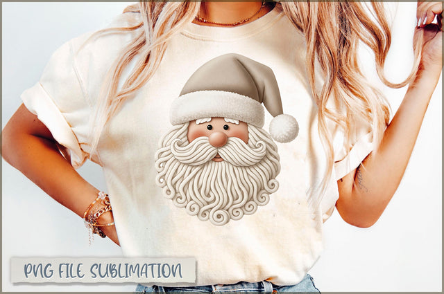 Santa Claus PNG, Preppy yarn Christmas Santa Sublimation Shetara Begum 