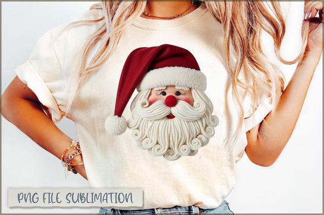 Santa Claus PNG, Preppy yarn Christmas Santa Sublimation Shetara Begum 